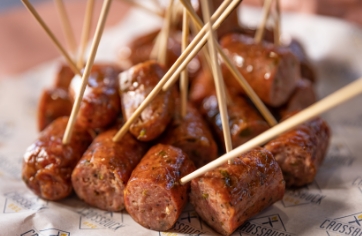 Crossbuck Sausage Skewers