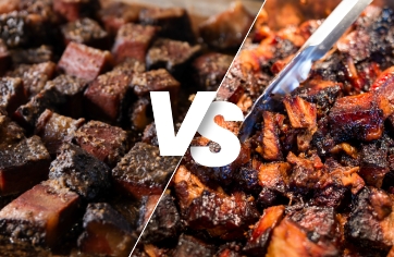 Texas Brisket Candy vs KC Burnt Ends