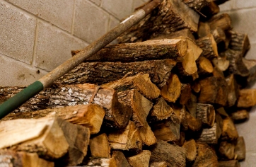 Stack of Crossbuck BBQ's Post Oak Wood