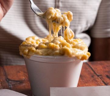 Crossbuck BBQ's Mac and Cheese with smoked vermont cheddar