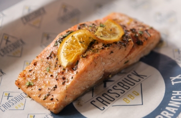 Crossbuck BBQ's Citrus-Glazed, Smoked Salmon