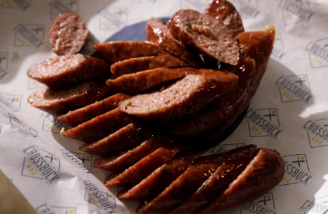 Crossbuck BBQ's Texas Style Smoked Sausage with Poblano Peppers