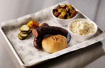 Crossbuck BBQ Dallas - Texas Style Smoked Sausage Plate